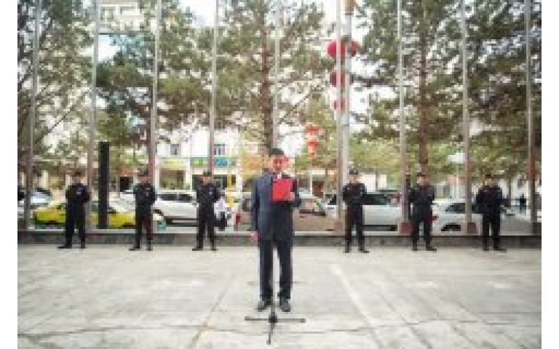 庆贺祖国70华诞，cq9电子在线登录举行升旗仪式！